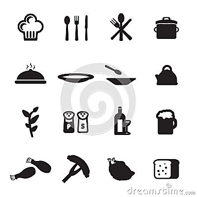 Restaurant icons set Vector Illustration