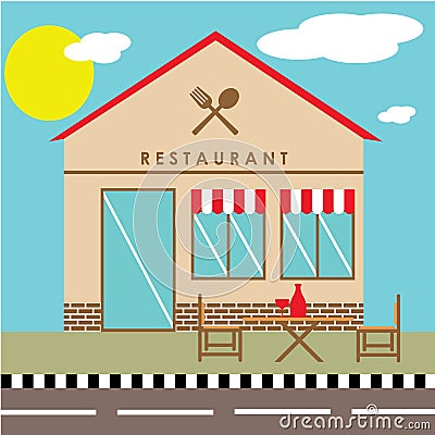 Restaurant illustration Vector Illustration