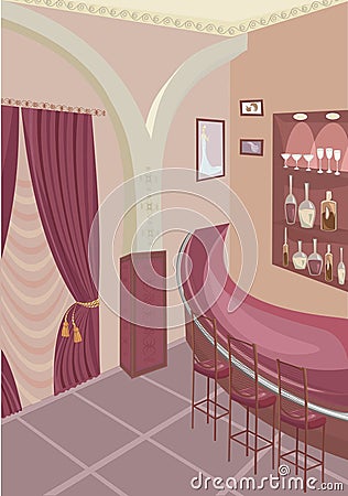 Restaurant interior Vector Illustration