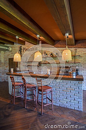 Restaurant interior shot Editorial Stock Photo