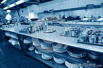 Restaurant kitchen Stock Photo