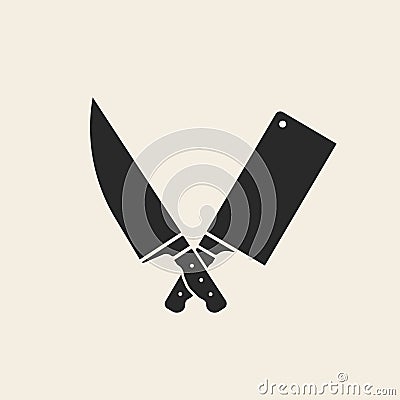 Restaurant knives icons. Vector Vector Illustration