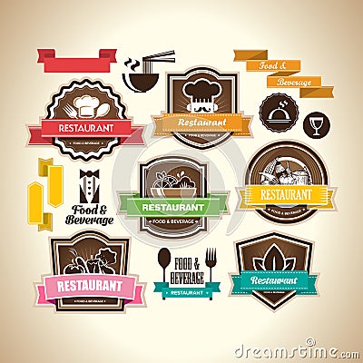 Restaurant Logos Vector Illustration