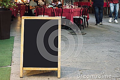 Restaurant menu blackboard Stock Photo