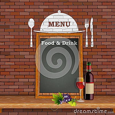 Restaurant menu cover template Vector Illustration