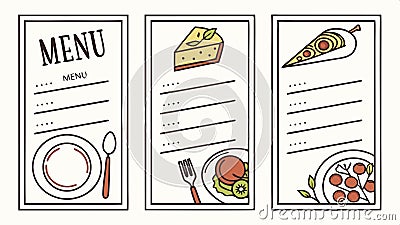Restaurant menu template design, food menu layout, cafe guide, dining menu vector design Generative AI Vector Illustration