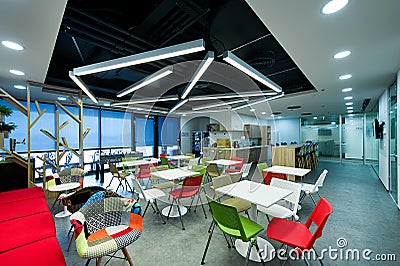 Restaurant in a Modern office Editorial Stock Photo