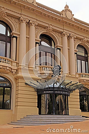 Restaurant Salon de Jeux Prives inside Casino of Monte Carlo Editorial Stock Photo