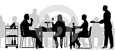 Restaurant scene Vector Illustration