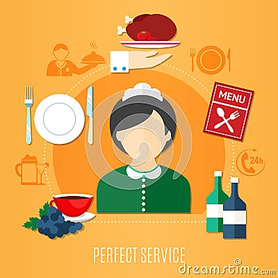 Restaurant Service Concept Vector Illustration