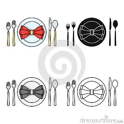 Restaurant table cartoonting icon in cartoon style on white background. Restaurant symbol stock vector Vector Illustration