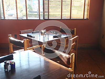 Restaurant tables Stock Photo