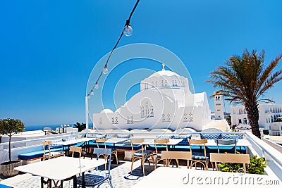 Fira Orthodox Metropolitan Cathedral Stock Photo