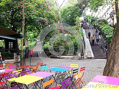 Restaurant terrace Editorial Stock Photo