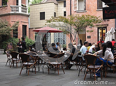 Restaurants,Shanghai ,China Editorial Stock Photo