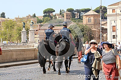 Resti romani - ROMA - Italia - Roman archaeological site Editorial Stock Photo