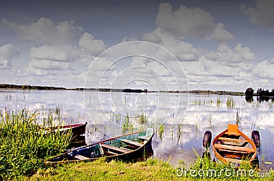 Resting boats. Stock Photo