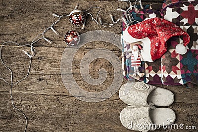 Resting in house Christmas cards Stock Photo