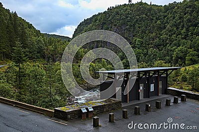 Resting place Allmannajuvet at the scenic route Ryfylke in Norway Stock Photo