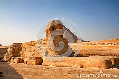 Restoration of the Great Sphinx of Giza Stock Photo