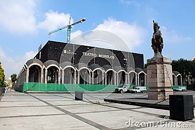 Restoration of the old Morelos theatre in toluca mexico Editorial Stock Photo