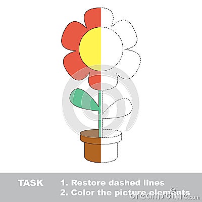 Restore dashed line. Vector Illustration