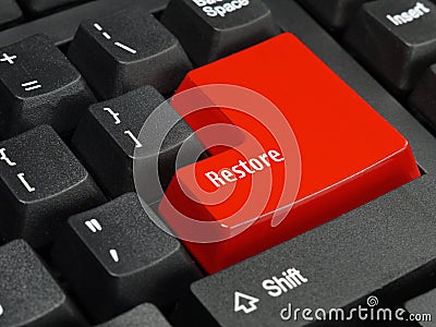 Restore key Stock Photo