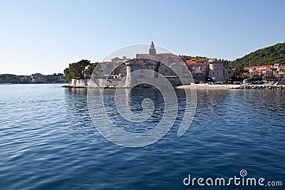 City of Korcula, meditarranean island of Croatia Stock Photo