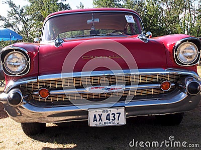 Restored Classic 1957 Chevrolet Editorial Stock Photo