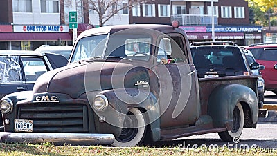 Restored Classic GMC Farm Truck Editorial Stock Photo