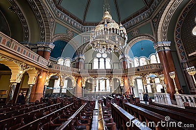 Interior of Sofia synagogue. Bulgaria. Editorial Stock Photo