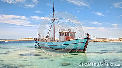 Sloop Tugboat In Formentera Stock Photo