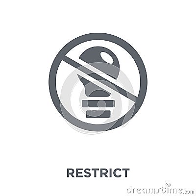 Restrict icon from Startup collection. Vector Illustration