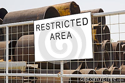 Restricted Area Stock Photo