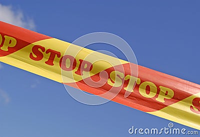 Restricted ribbon Stock Photo