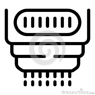 Restroom hand dryer icon outline vector. Toilet air box drier Vector Illustration