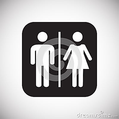 Restroom icon on white background for graphic and web design, Modern simple vector sign. Internet concept. Trendy symbol for Vector Illustration