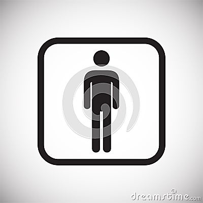 Restroom male icon on white background for graphic and web design, Modern simple vector sign. Internet concept. Trendy symbol for Vector Illustration