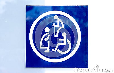 Restroom sign isolated on white background. Toilet sign isolated Stock Photo