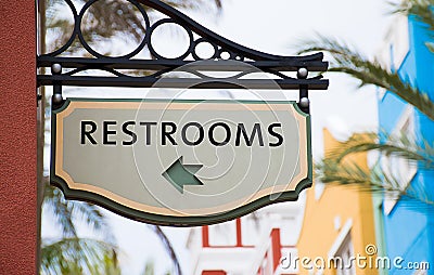 Restroom sign Stock Photo