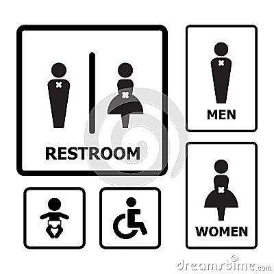 Restroom Sign Stock Photo