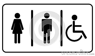 Restroom toilette symbol Vector Illustration