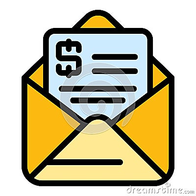Result money mail icon vector flat Stock Photo