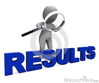 Results Character Shows Improvement Result Or Outcome Stock Photo