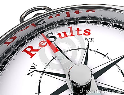 Results compass conceptual image Stock Photo