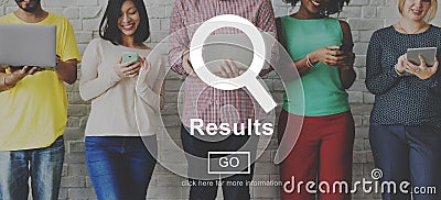 Results Outcome Effect Productivity Assessment Achievement Concept Stock Photo