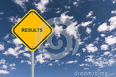 Results traffic sign Stock Photo