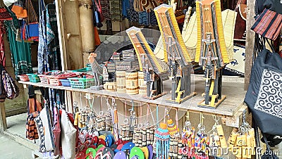 The results of the typical Toraja souvenir craft are made of wood Editorial Stock Photo