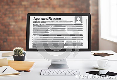 Resume Career Recruitment Employment Occupation Concept Stock Photo