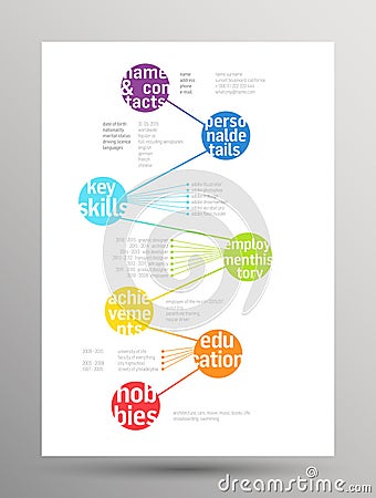 Resume - Curriculum vitae Vector Illustration